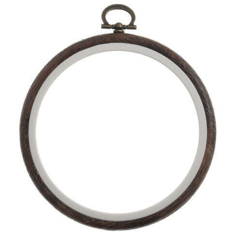 Stitch Garden Plastic Wood Grain Look Embroidery Flexi Hoop 20cm or 8 inches