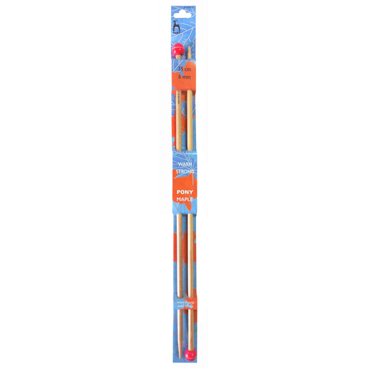 Pony Maple Knitting Needles - 6mm 35cm