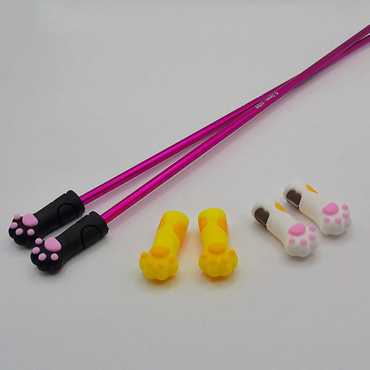 Kitty Paw Knitting Pin Point Protector Pair