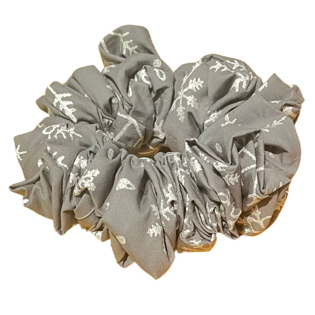 White Snowflake Christmas Scrunchie