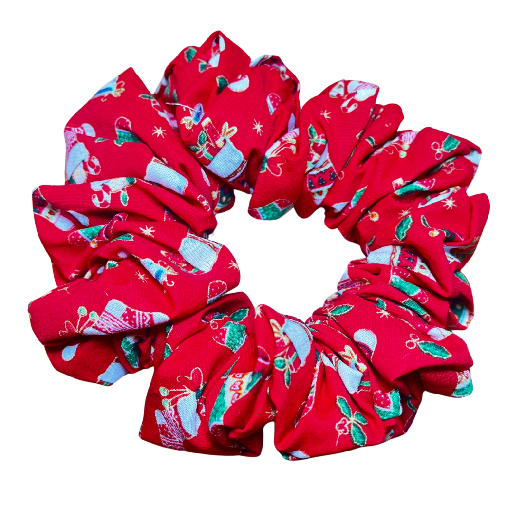 Red Christmas Present mini Scrunchie