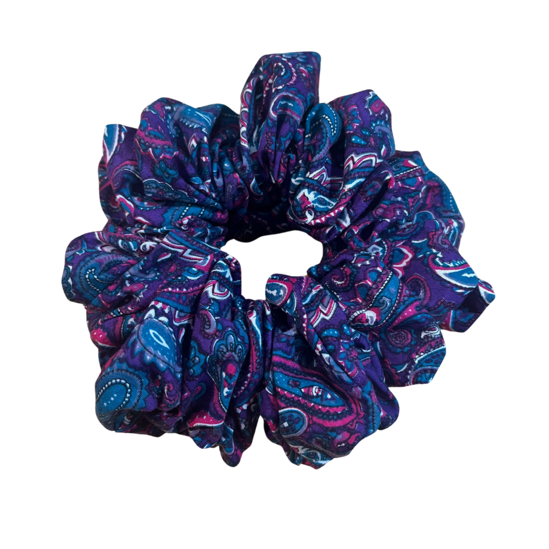 Purple Paisley Scrunchie